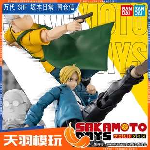现货万代SHF 坂本日常 朝仓信 关节可动正版人偶手办成品收藏摆件