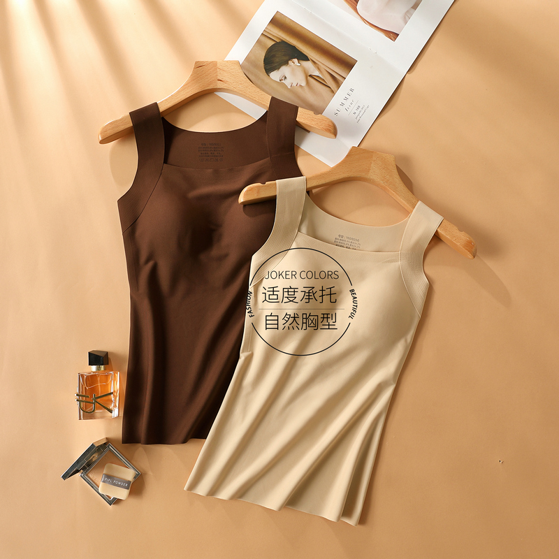 吊带背心带胸垫免文胸