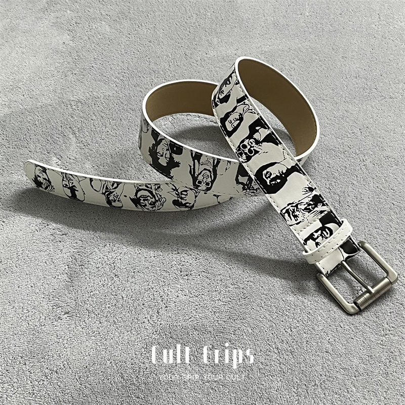 Cult Grips涂鸦嘻哈休闲小众设计男女同款皮带百搭简约个性腰带