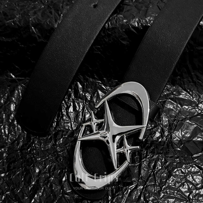 Cult Grips小众裤带美式高级ins扣头腰带黑色皮带男女配饰