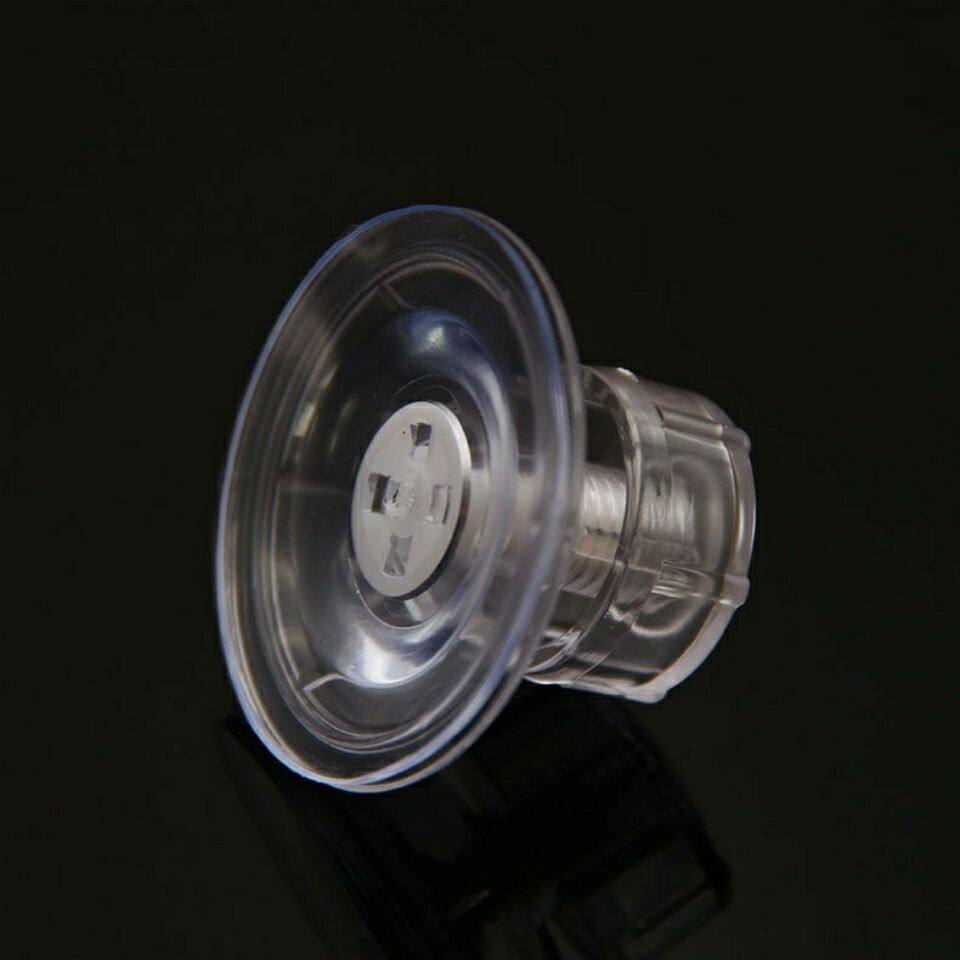 隔离板晒龟台隔离盒吸盘4.5cm带螺杆螺丝水族鱼缸旋转吸盘透明