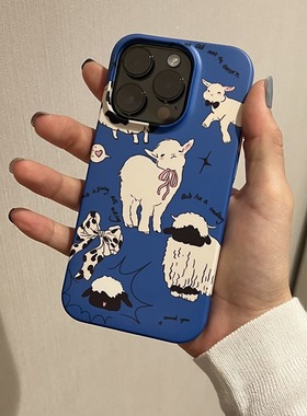 韩系ins风高级感复古羊驼适用于苹果IPhon16pro/14promax/15/14/13/11/xr菲林小众新款不会撞壳的手机壳创意x