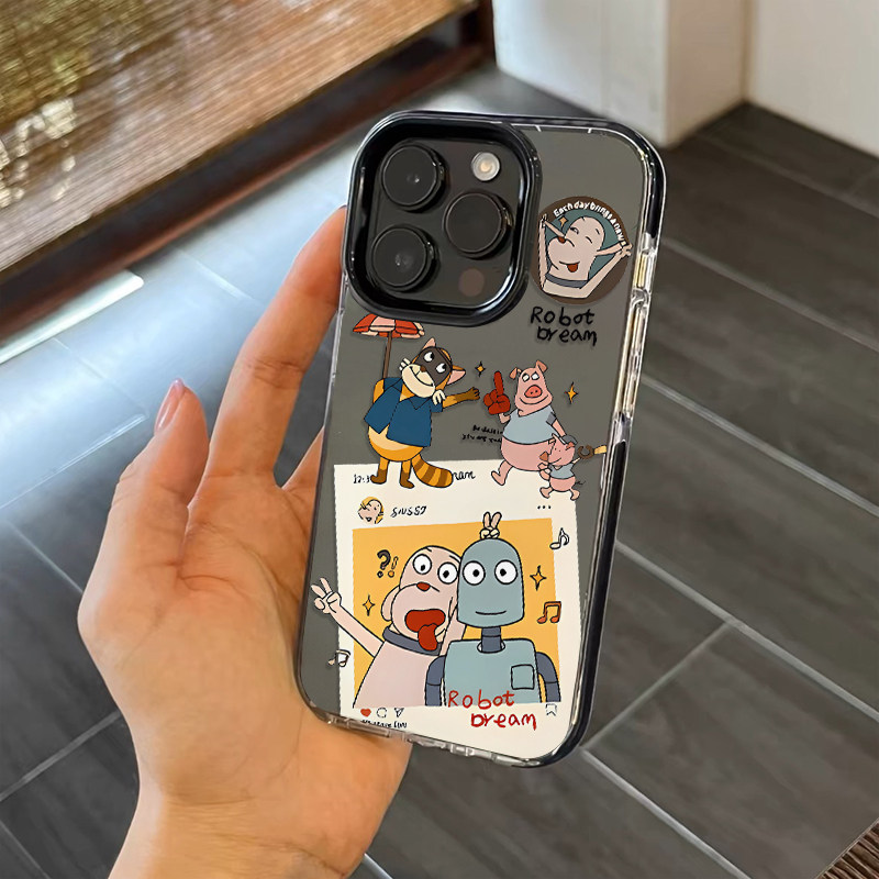 ins小红书机器人之梦适用于新款iPhone17promax手机壳17pro创意15promax个性透明软壳13pro情侣15pro带磁吸