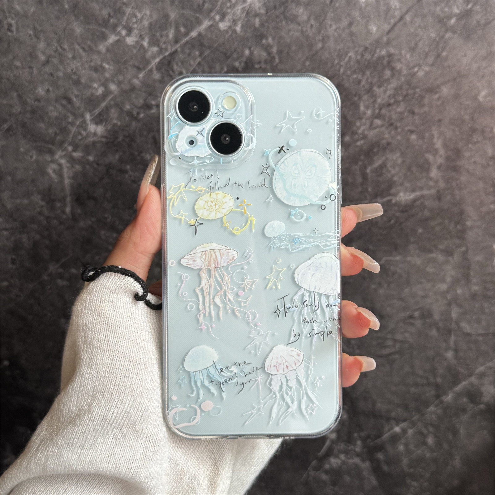 韩国新款Ins简约贝壳水母适用苹果17pro max手机壳iPh