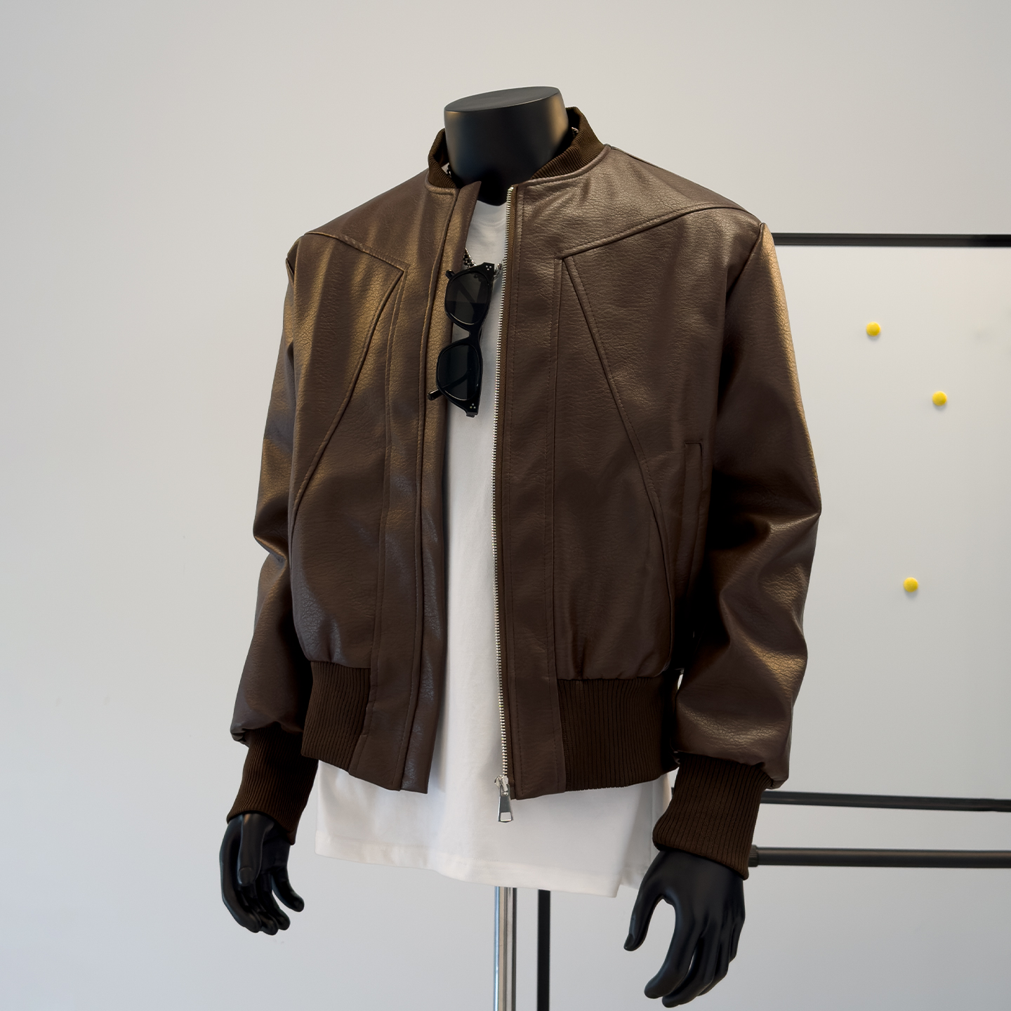 美式复古风棒球领皮夹克男士秋季新款宽松百搭机车外套痞帅上衣