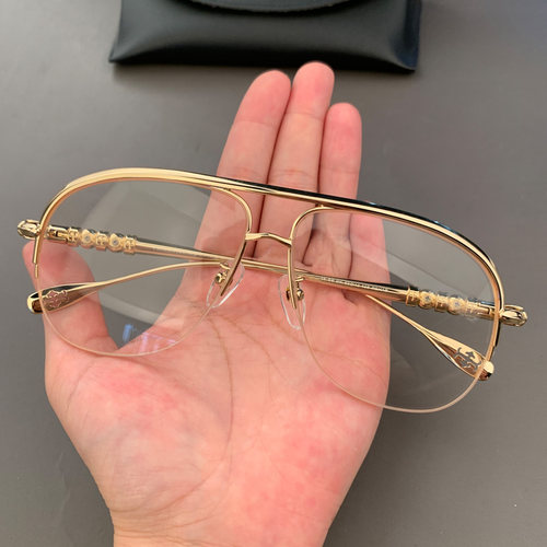 眼镜框架大脸型半框蛤蟆钛合金男