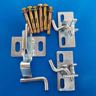 气砖专用猪圈配件猪栏全套砖墙锁扣自动门扣母猪门锁吊扣猪用锁扣