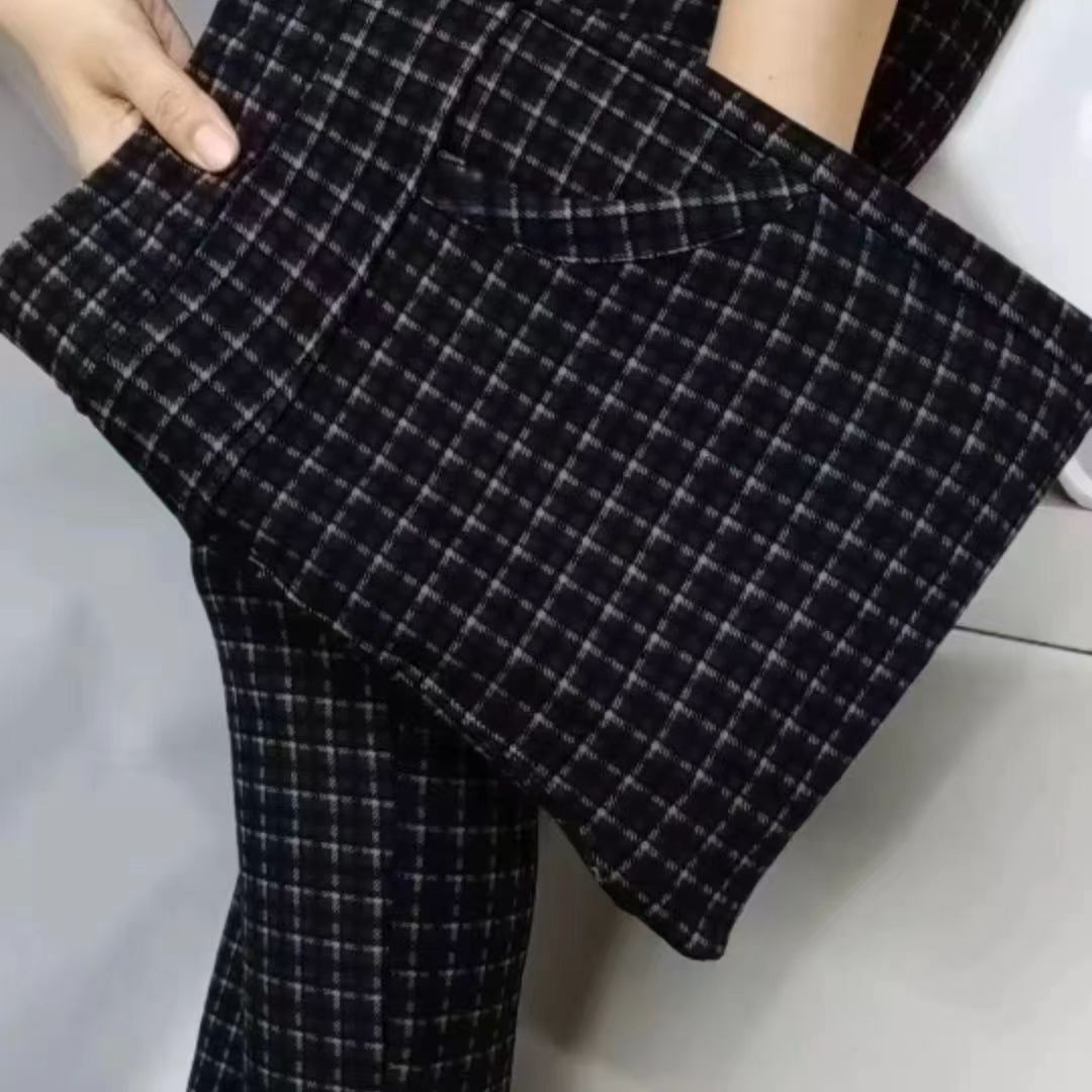 妈妈秋冬外穿裤子加绒冬天筒裤中休闲裤