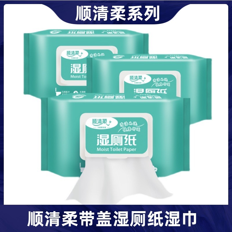 顺清柔女性擦屁股卫生湿厕纸便携
