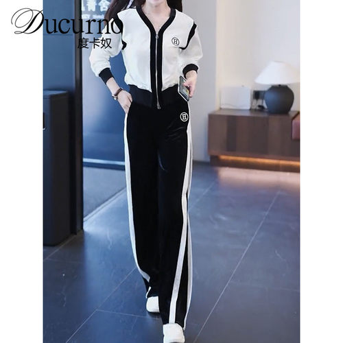 Ducurno欧货早春时尚洋气卫衣女