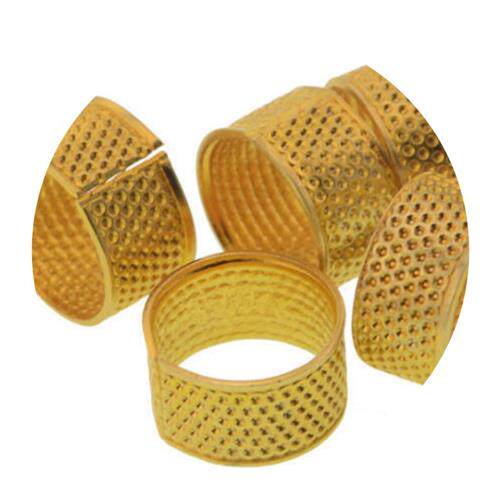 加厚金属黄顶针家用结婚顶针箍缝纫抵戒指环套压针器缝纫工具顶针