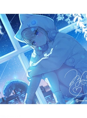 派世Pulsar X AMICIS二次元钢化玻璃鼠标垫女生电竞游戏FPS专用