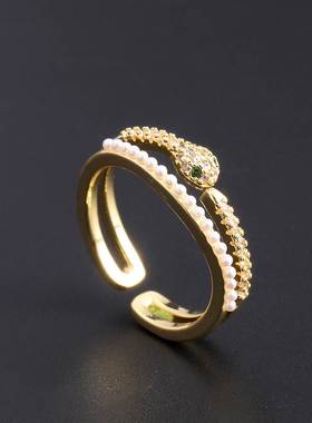 欧时尚百搭铜锆美石电镀