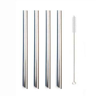 Straw 5Pcs Drinking 304 Stainless Reusable Metal Set