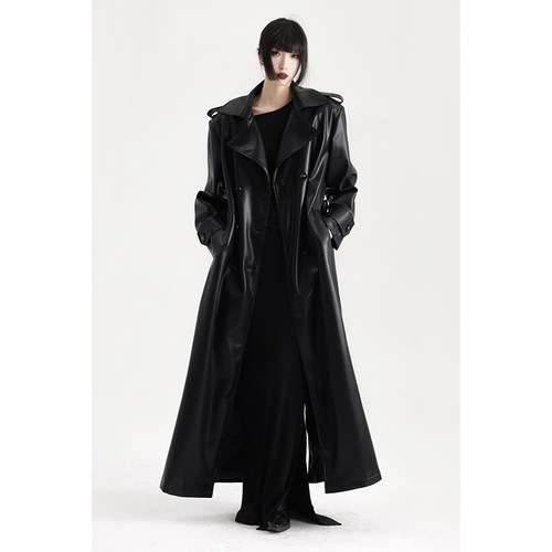 10月爆款pu皮大衣外套