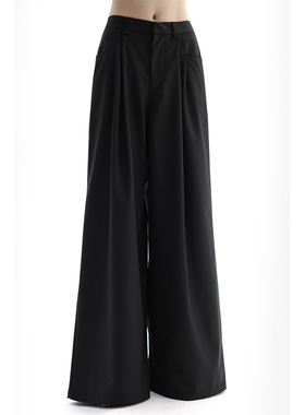 APOZi collection/山水哲学/2025新款垂感宽松长裤显瘦阔腿拖地裤