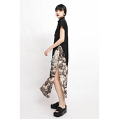 改良版 APOZi山水系列 拼接水墨新中式 旗袍连衣裙女高个子气质裙子