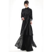 APOZi 高开叉日常旗袍高个子长裙女 新中式 collection 衍生水墨