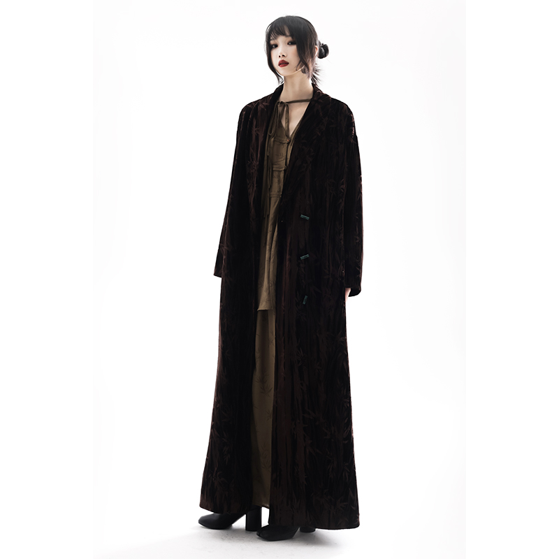 APOZicollection披肩大衣丝绒