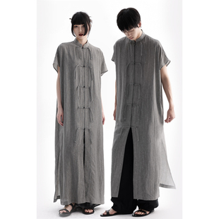 原創(chuàng)盤扣長(zhǎng)衫 APOZi 衍生水墨 新中式 collection 低開叉襯衣外套