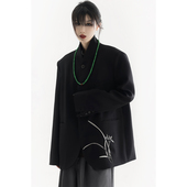 collection 墨痕诗人系列纯色兰花西装 单排扣男女同款 APOZi 长袖