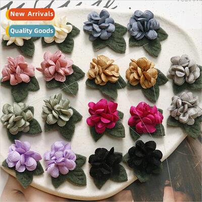 Autumn and winter  Mori system knitted green leaves multi-pe