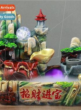 Inviting wealth into the asure running water fountain orname