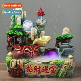 Inviting wealth into the asure running water fountain orname