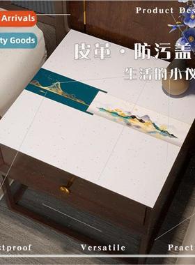Bedside table protection mat waterproof oil leather table ma