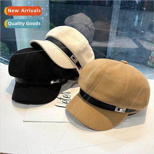 Japanese new letters octagonal cap childrens fall and winter