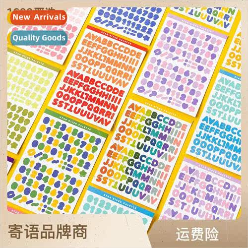 Star River Palette Numbers Letters Stickers Fresh English Ba