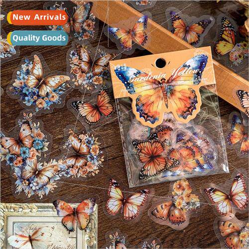PET White Ink Sticker Pack Butterfly Collage Story Series Vi