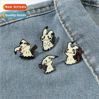 Cartoon anime Pikachu metal badge creative quirky Pikachu ar