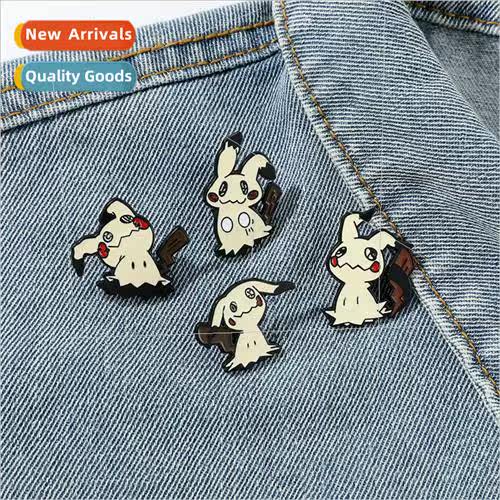 Cartoon anime Pikachu metal badge creative quirky Pikachu ar