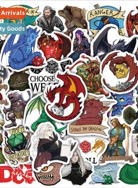 50 Dungeons and Dragons graffiti stickers luggage skateboard