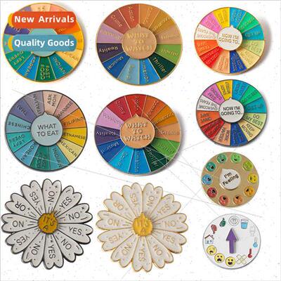 Novelty rainbow carousel brooch jewelry accessories rotatabl