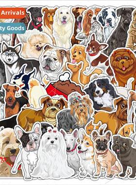 50 poodle realistic stickers notebook guitar luggage decorat