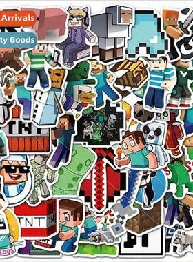 50 pcs sandbox game my world cartoon graffiti stickers motor