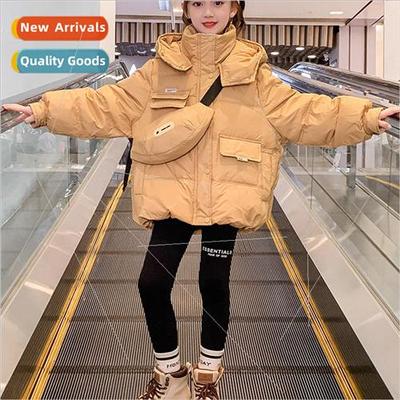 Girls cotton clothes 2023 new 适用eign- childrens winter dow
