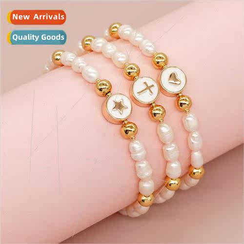 Summer bohemian  not lose color copper beads metal peach hea