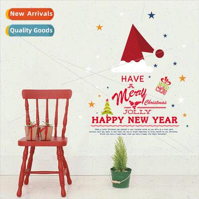 Christmas hat XL826 Christmas celebration wall stickers wind