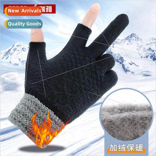 Mens and womens winter gloves with two fingers new office wr
