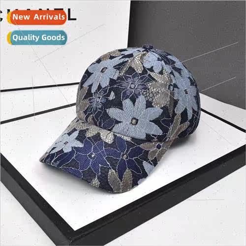 Hat female 2022 spring and fall new Chinese  embroidered flo