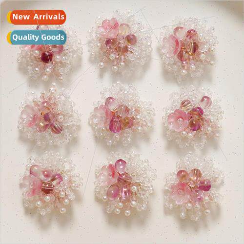 Sweet pearl teardrop flower heart peach blossom flower clust
