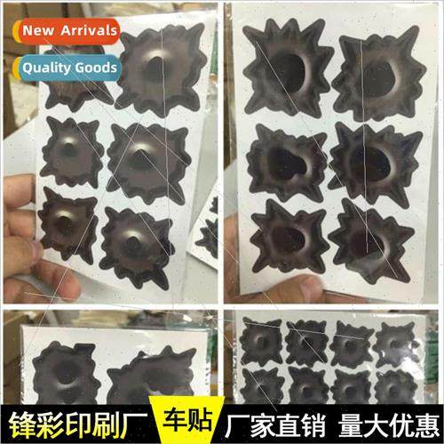mulation bullet holes Scratch car stickers with packaging Wa