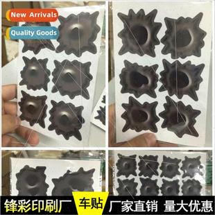 Scratch car stickers mulation packaging holes with bullet