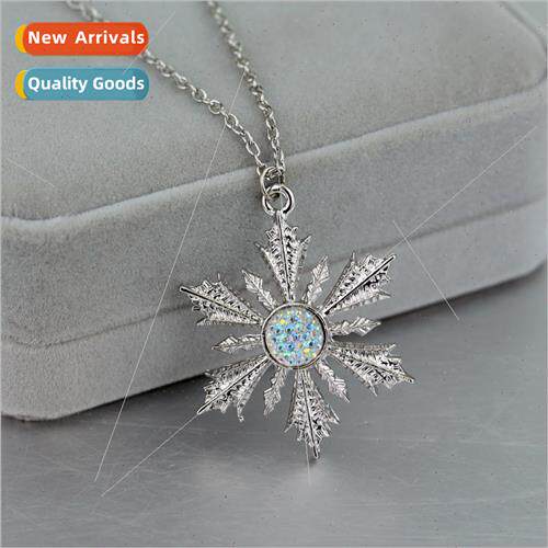 Movie Frozen necklace diamond snowflake pendant fashionable