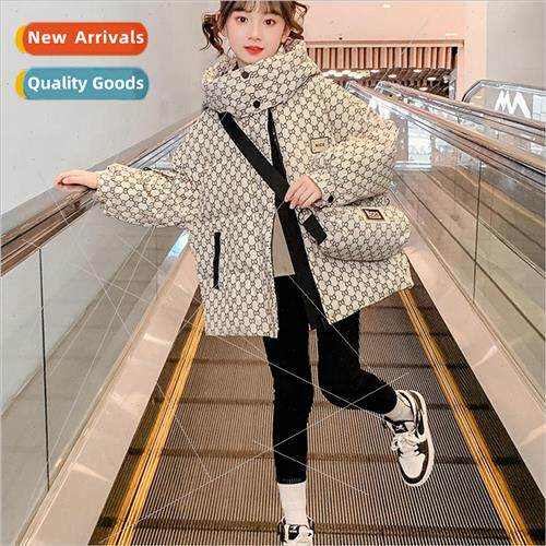 Girls cotton jacket winter 2023 new 适用eign- childrens clot