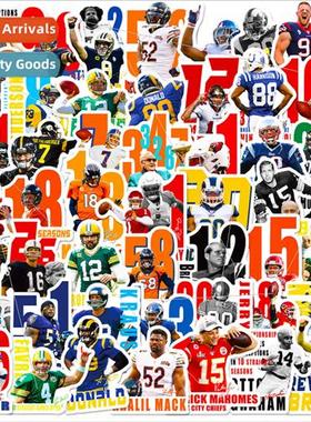 50 Realistic Football Stickers American NFL League Dallas Co