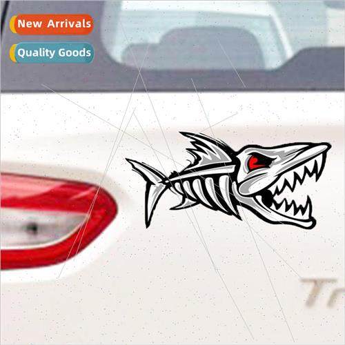 Colorful Printed Reflective Stickers Fishing Friends Fish Bo